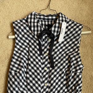 Adorable black and white gingham J.Crew dress